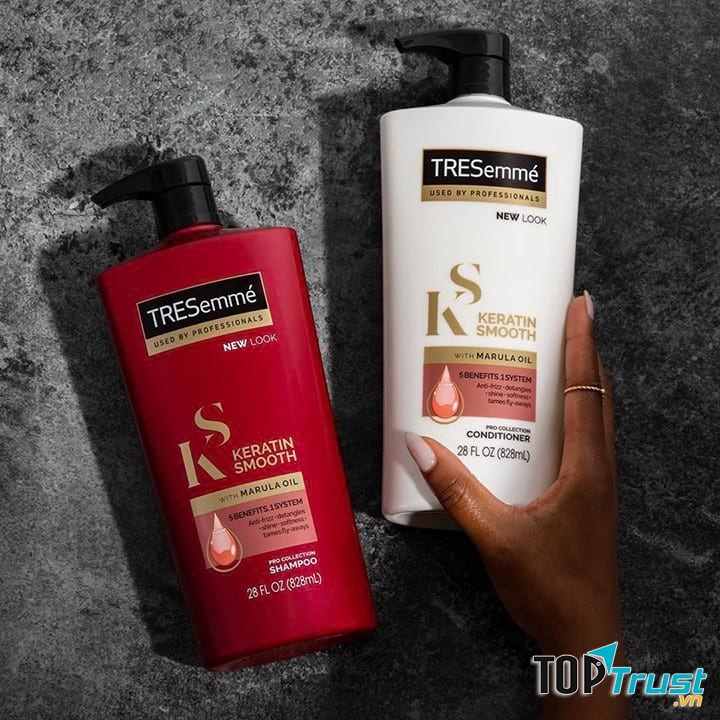 Bộ dầu gội xả Tresemme Keratin Smooth