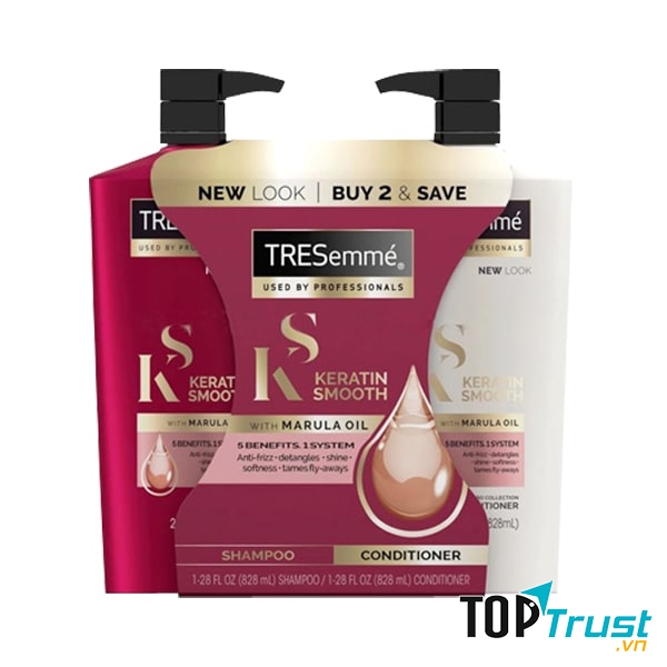 Bộ dầu gội xả Tresemme Keratin Smooth