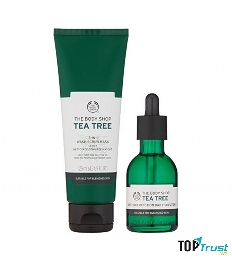 The Body Shop Tea Tree Rescue Kit là bộ mỹ phẩm có xuất xứ từ Mỹ
