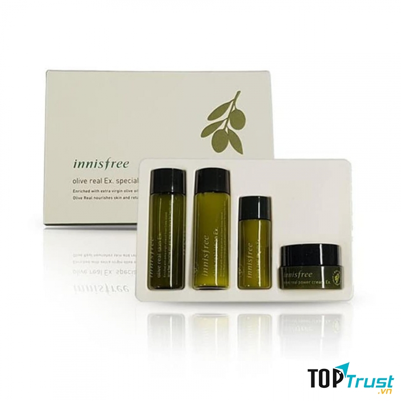  Bộ Dưỡng Da Mini Dưỡng Ẩm Chuyên Sâu Innisfree Olive Real EX Special Kit