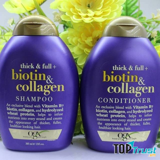 Bộ dầu gội xả OGX Biotin & Collagen