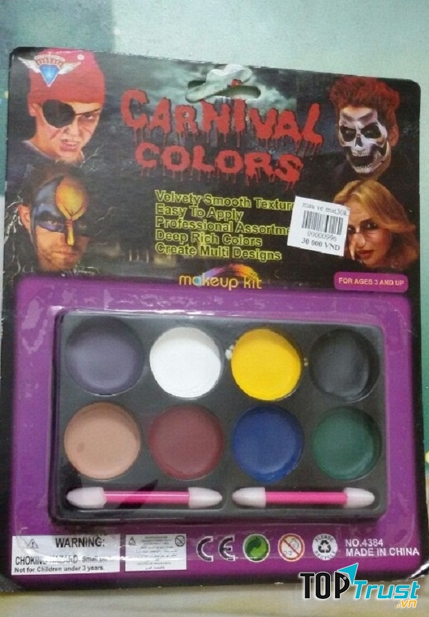 Bộ màu trang điểm mặt được cảnh báo là độc hại, thiếu an toàn khi sử dụng