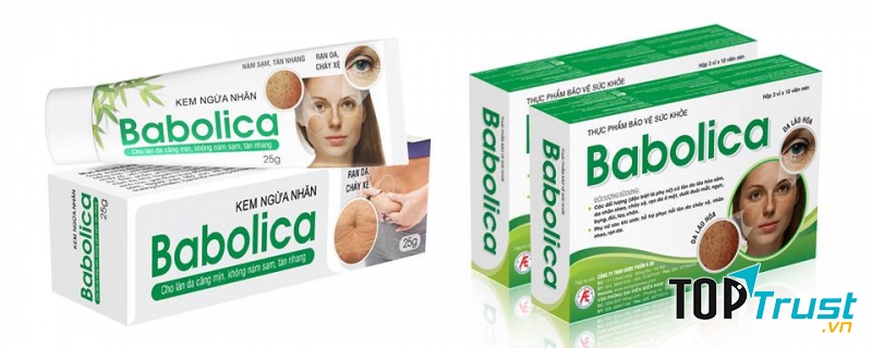 Bộ sản phẩm trong uống ngoài bôi Babolica