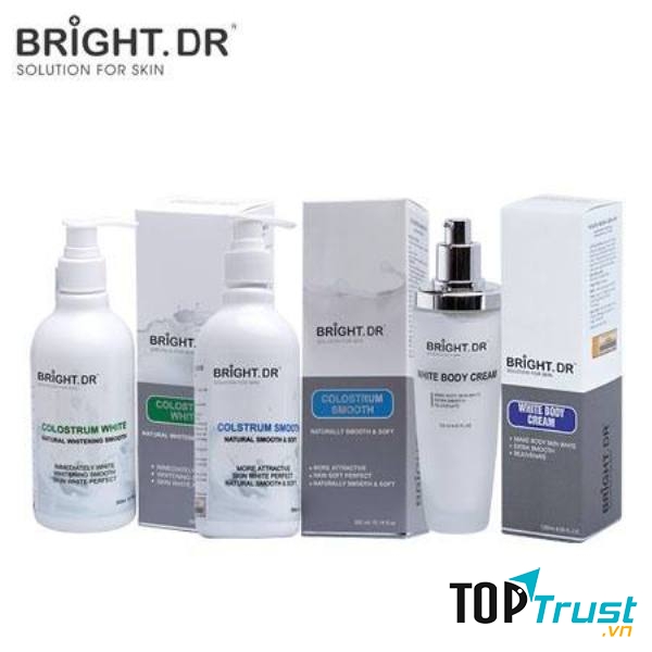Bộ Sữa Non - Tắm - Ủ - Dưỡng Toàn Thân Colostrum White, Colstrum Smooth & White Body Cream Bright Doctors