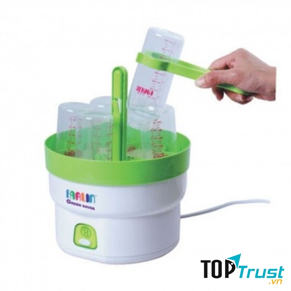 Máy tiệt trùng tự động bằng hơi Farlin tiệt trùng được 5 bình sữa chỉ trong 15 phút