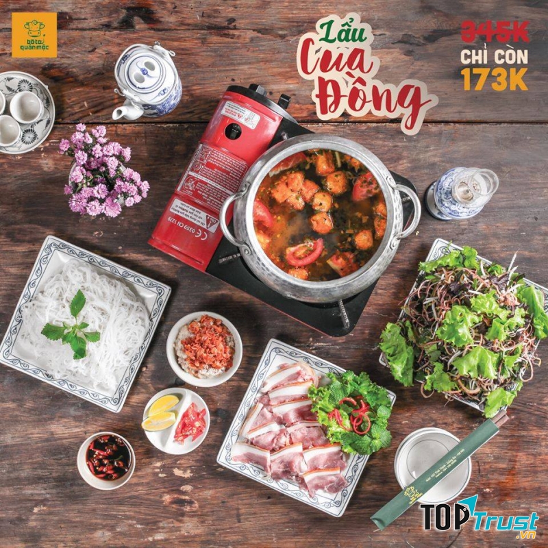 Đồ ăn tại Bò Tơ Quán Mộc