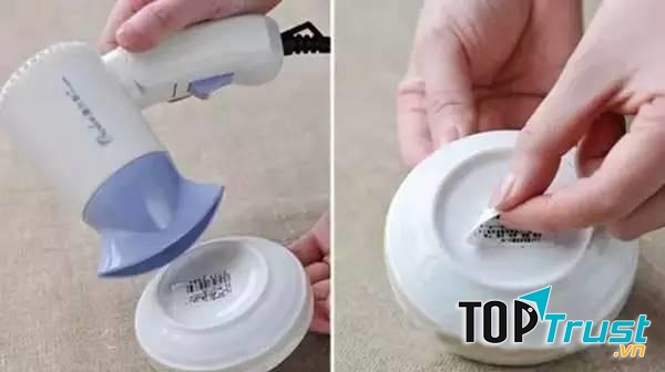 Bóc mác dán trên lọ thủy tinh, đĩa sứ