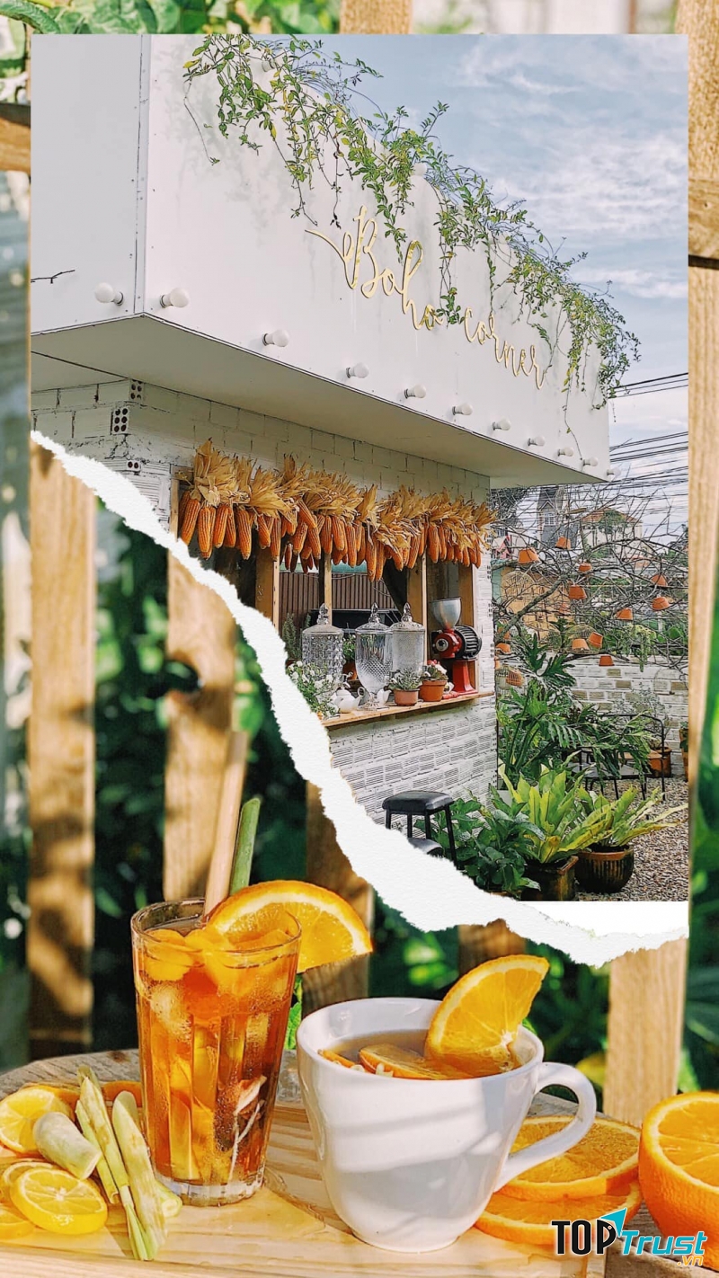Đến với Boho Corner ngoài thưởng thức hương vị thơm ngon từ các món nước thì bạn còn thể tận hưởng hương sắc của hoa