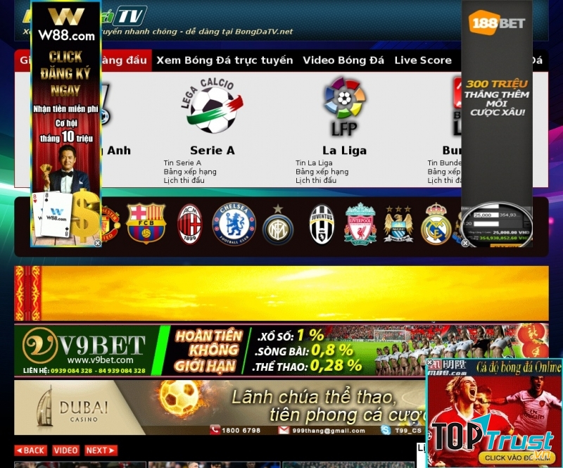 Trang chủ của Bóng đá TV