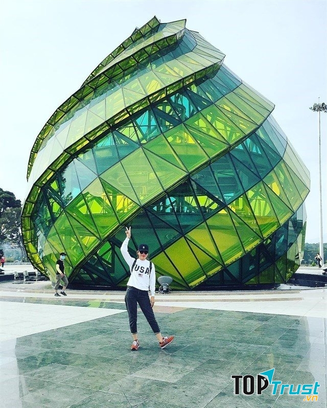 Bông hoa khổng lồ nằm giữa trái tim thành phố