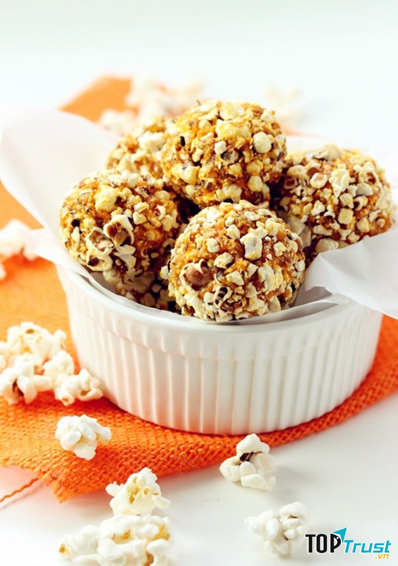 Bỏng ngô + mật ong