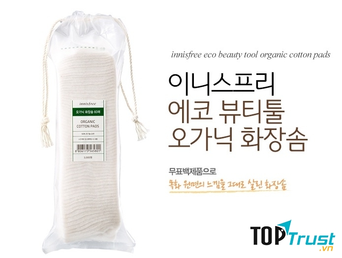 Bông Tẩy Trang Innisfree Eco Beauty Tool Organic Cotton Pads