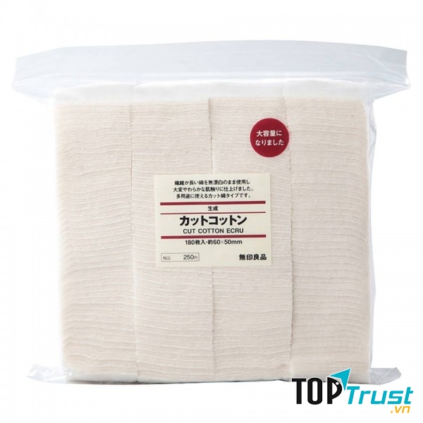 Bông tẩy trang Muji Cut Cotton Ecru