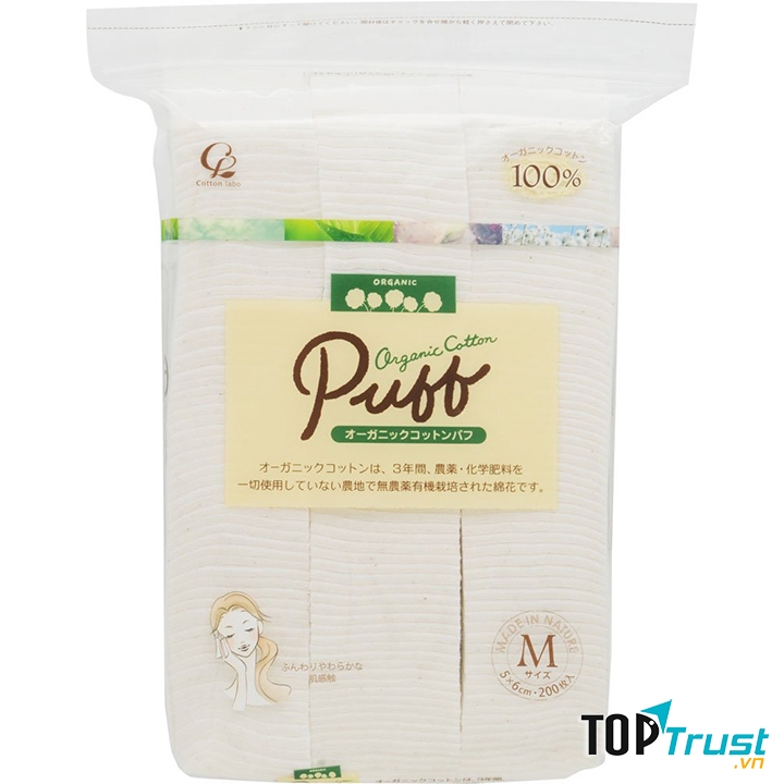 Bông tẩy trang Organic Cotton Puff