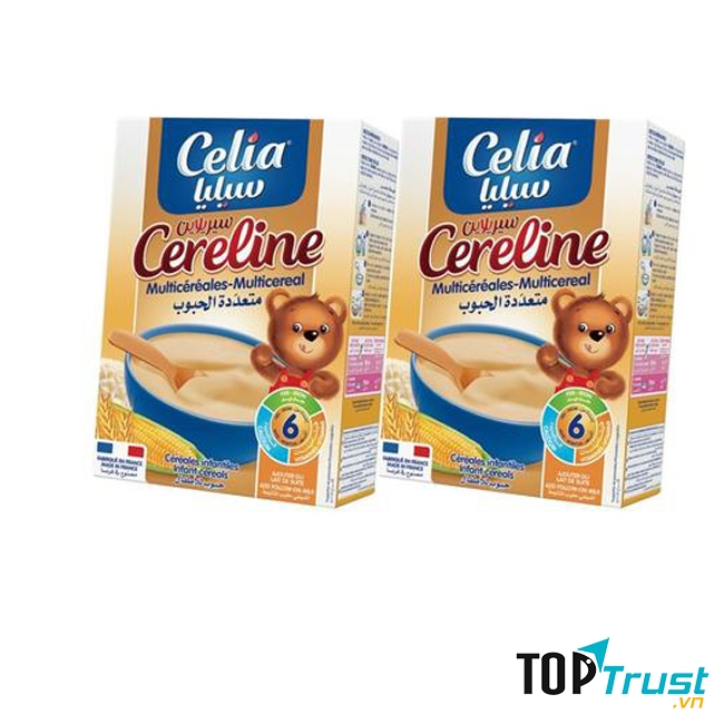 Bộ 2 bột ăn dặm Celia careline Multicereal tổng hợp