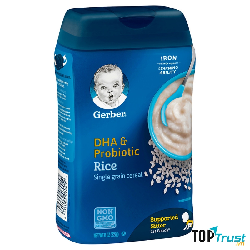 Bột ăn dặm Gerber DHA Rice Cereal