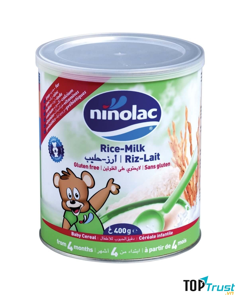 Bột ăn dặm Ninolac- Gạo sữa 400gr