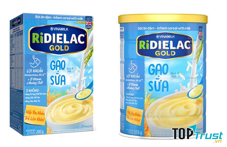 Bột ăn dặm Ridielac Gold gạo sữa