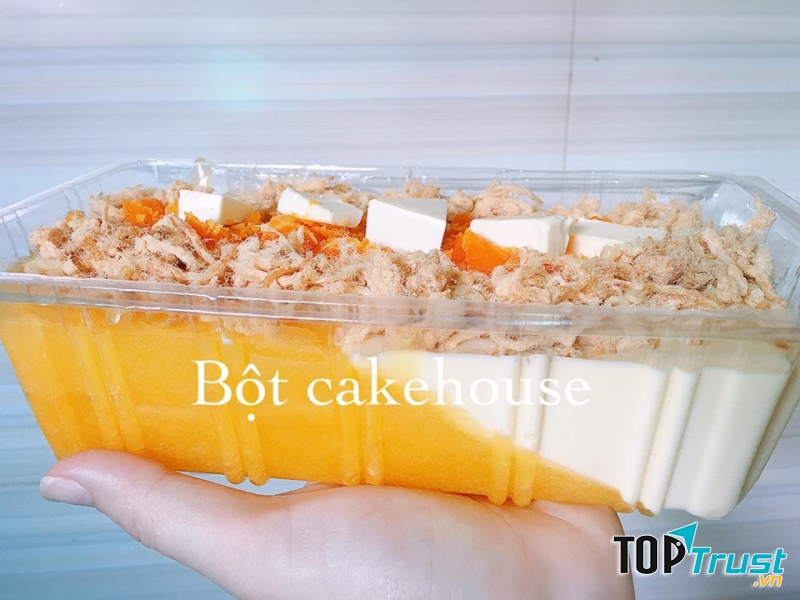 Vỏ bánh mềm, nhân phô mai ngập bánh, thêm chút chà bông quá chuẩn vị luôn.