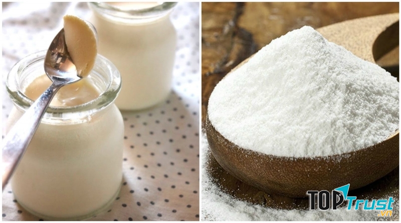 Sữa chua và bột cám gạo