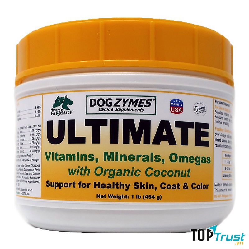 Bột dinh dưỡng cho chó và mèo Nature’s Farmacy Dogzymes Ultimate