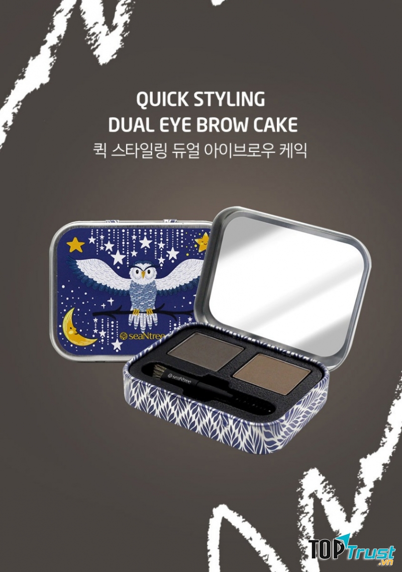 Bột Kẻ Chân Mày SeaNtree Quick Styling Dual Eyebrow Cake 2.5x2
