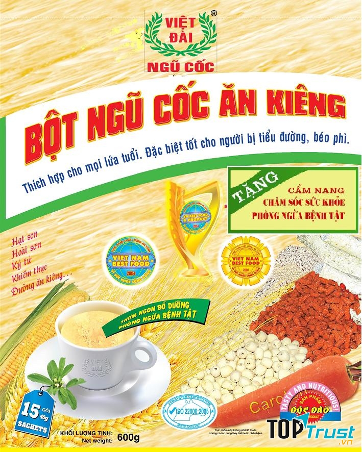 Bột ngũ cốc ăn kiêng Việt Đài bịch 600g