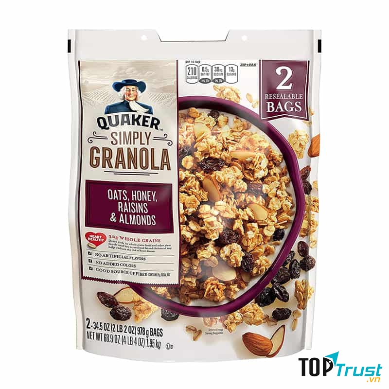 Bột ngũ cốc yến mạch Quaker Granola