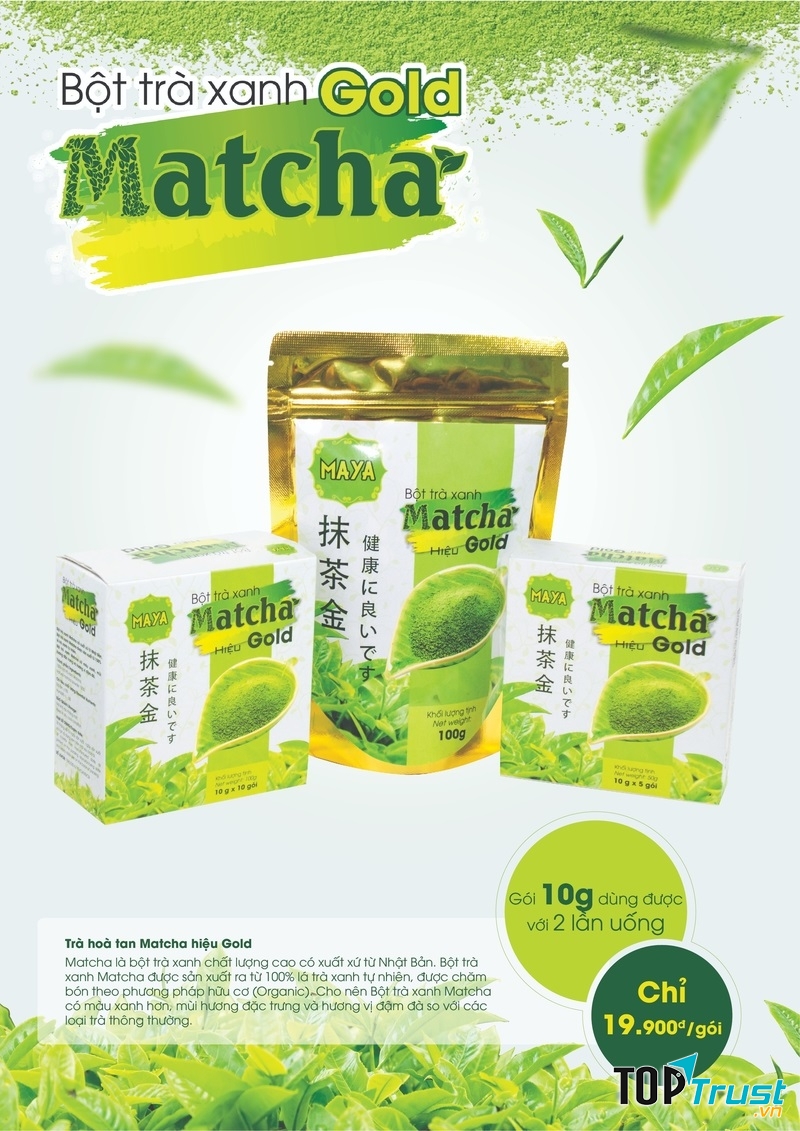 Bột trà xanh matcha hiệu Gold