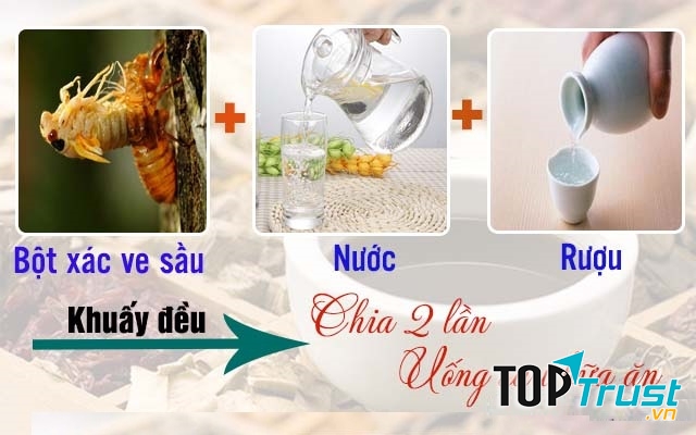Dùng xác ve sầu chữa đau nhức đầu hay chóng mặt sẽ rất hiệu quả.
