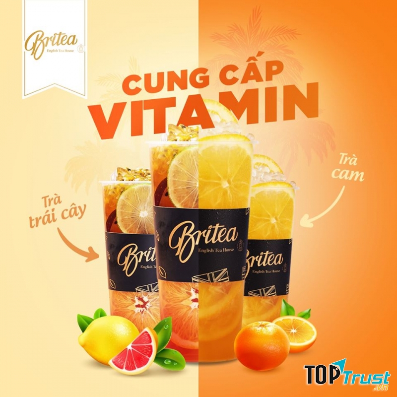 Đối với những bạn sợ béo thì trà trái cây ﻿Britea - English Tea House chính là một lựa chọn tuyệt vời