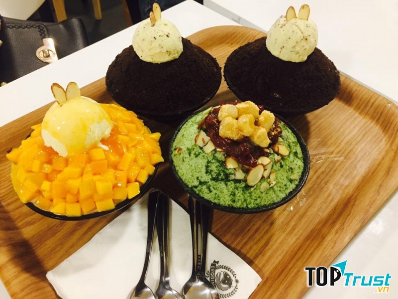 Bingsu Chocolate của quán được đánh giá rất cao.
