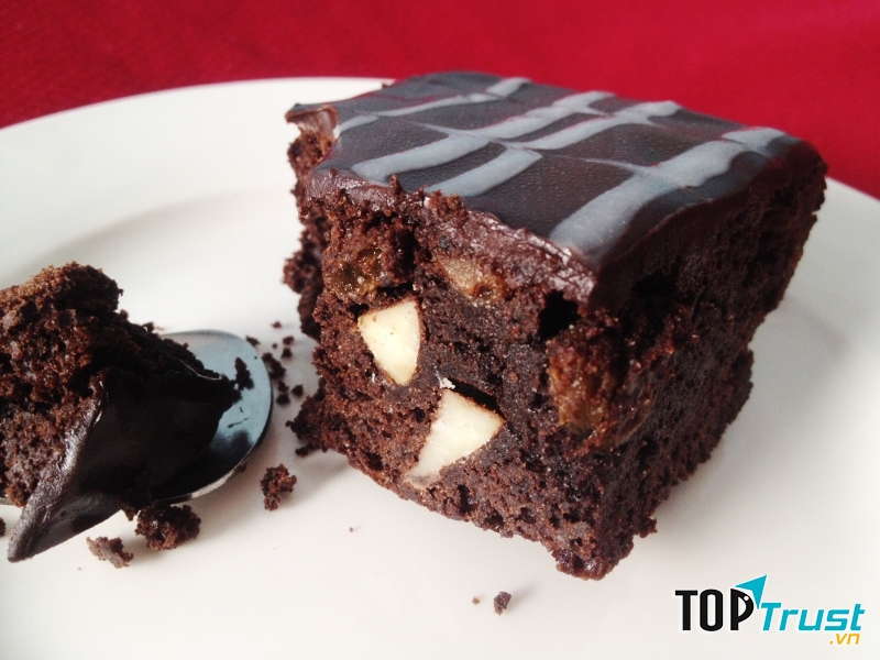 Bánh brownies - có thể ăn kèm với sữa