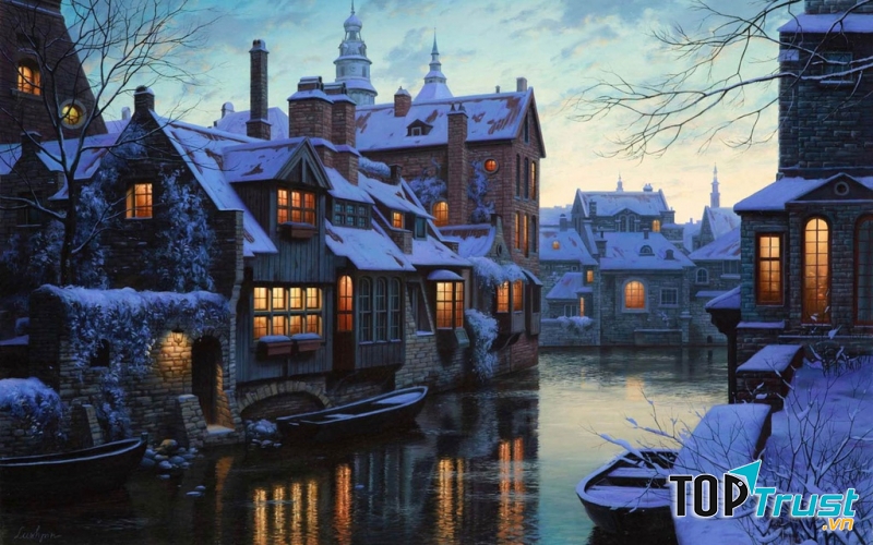 Vào mùa đông, Bruges kỳ bí, huyền ảo như bước ra từ một câu chuyện cổ tích