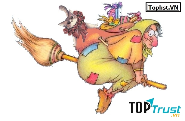 Hình ảnh hài hước rất ngộ nghĩnh của bà già Strega Buffana