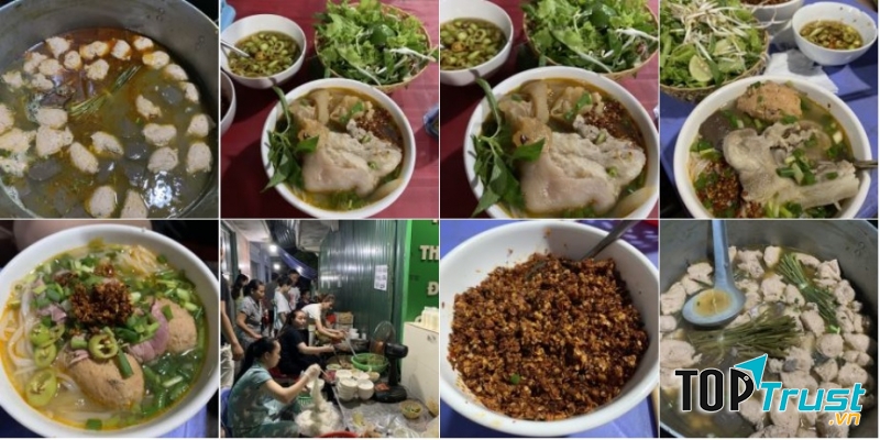 Bún Bò Bà Nga rất chất lượng bao gồm cả ﻿tái, nạm, chả, xương