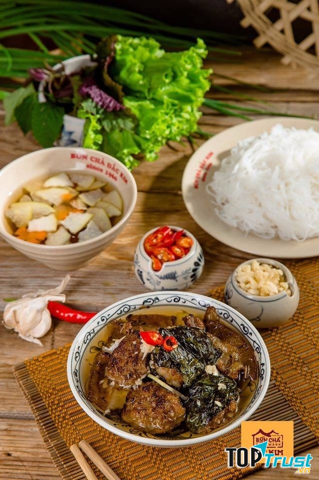 Bún chả Hà Nội tại quán ăn ﻿Bún Chả Hàng Mành Đắc Kim