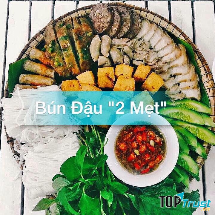 Bún đậu mắm tôm hấp dẫn tại tiệm