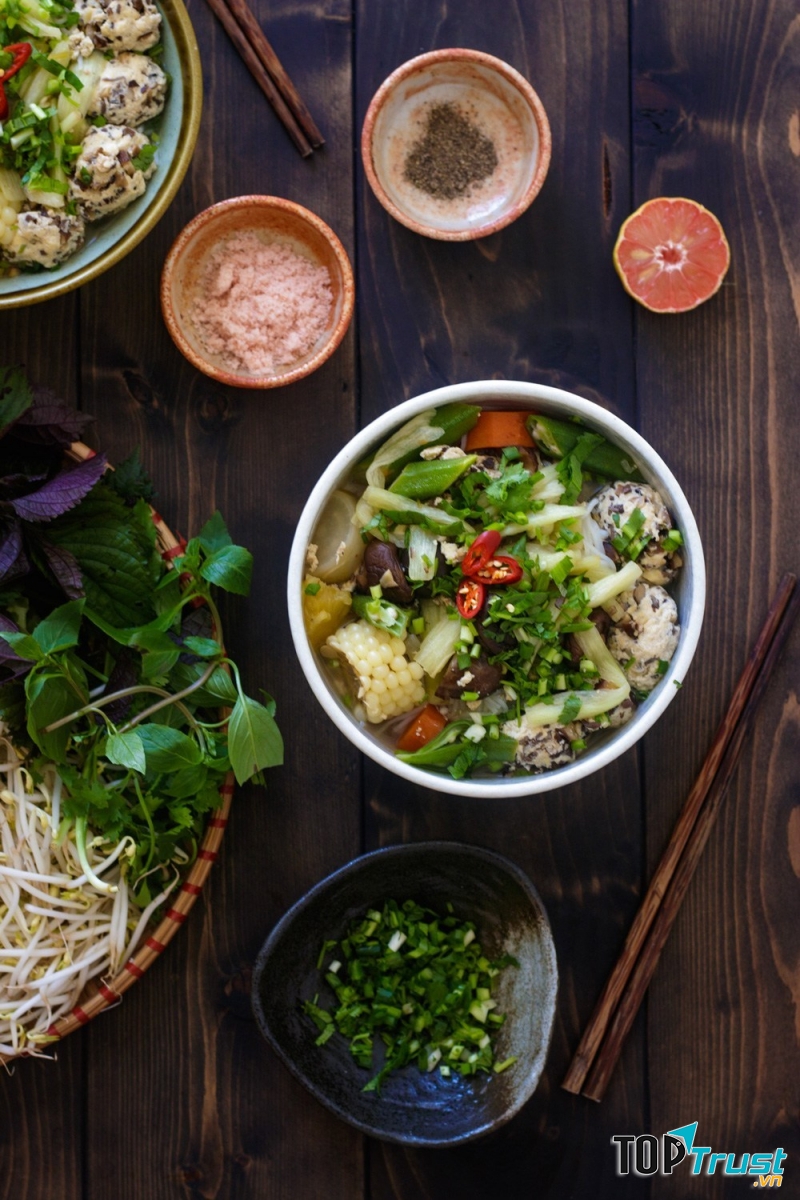 Bún dọc mùng chay