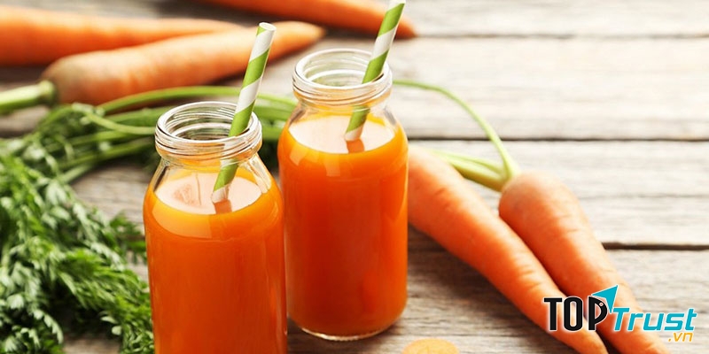 Giải rượu bằng nước ép cà rốt
