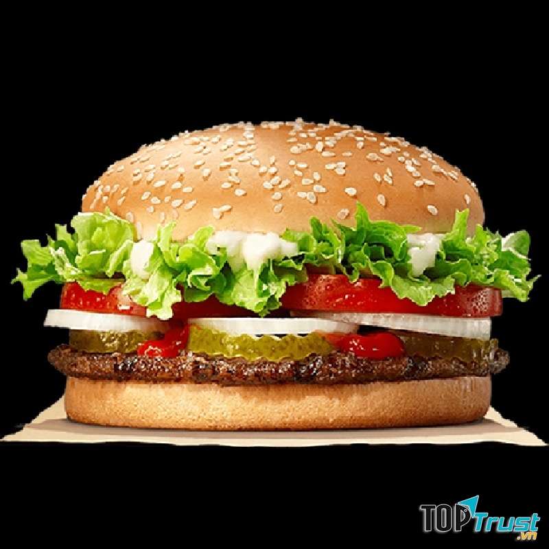 Chiếc bánh Burger nhân bò nướng