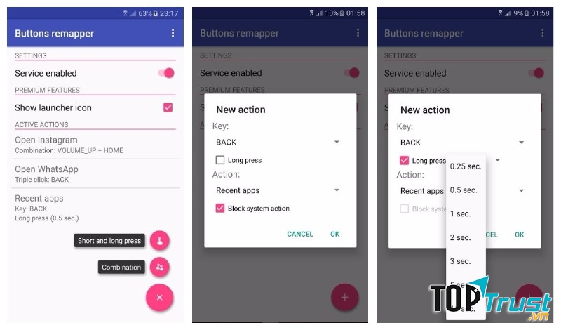 Giao diện ứng dụng Button Remapper