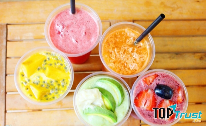Ca cao đá nóng - sinh tố Xì Tin cafe