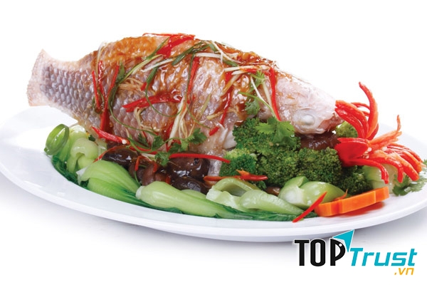 Cá diêu hồng hấp xì dầu