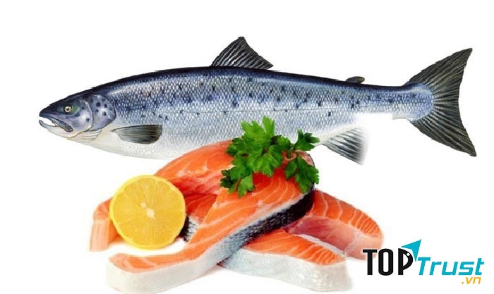 Cá Hồi- nguồn bổ sung Omega 3 và DHA giúp tăng trưởng trí não