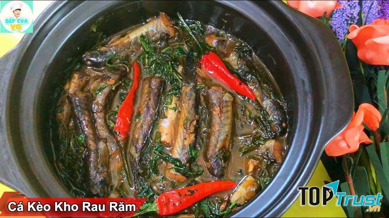 Cá kèo kho rau răm