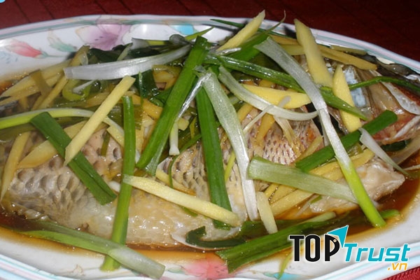 Cá lóc hấp gừng