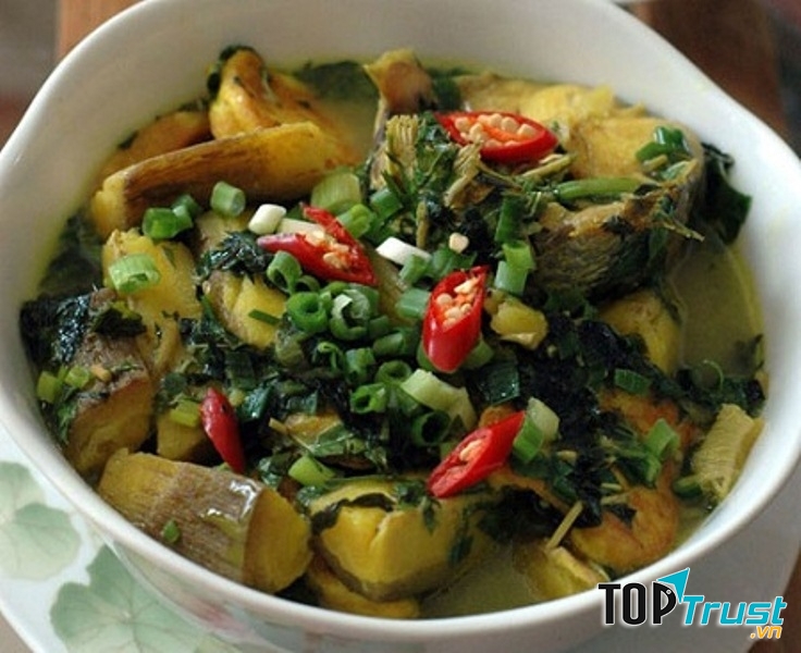 Cá lóc um chuối xanh
