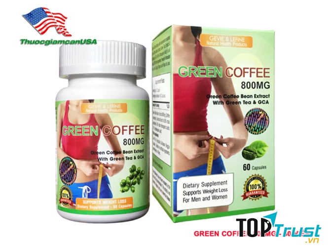 Cà Phê Giảm Cân Green Coffee hàm lượng 800mg