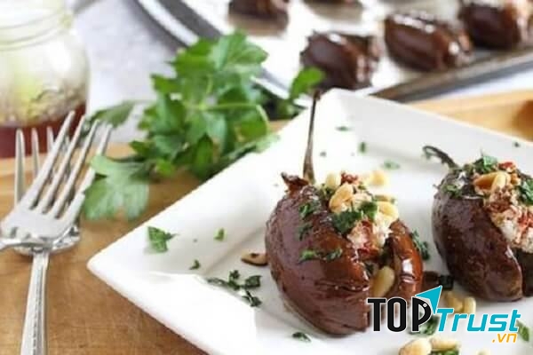 Cà tím nướng sốt mỡ hành thịt bằm